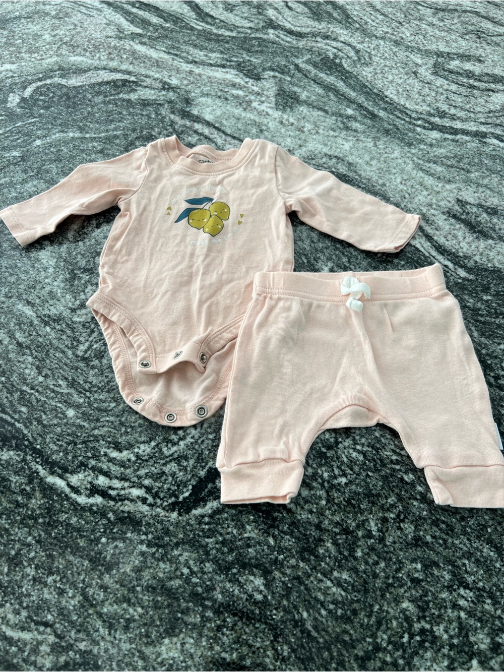Carter's Peach Pink Newborn Bodysuit
